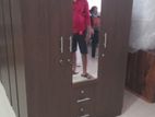 New 3 D Brown Melamine Wardrobes with Mirror