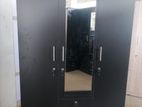 New 3 Door 6 X 4 Ft Melamine Cupboard Black Colour Wardrobe