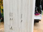 New 3 Door Ash White Melamine Wardrobes .