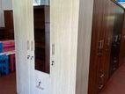 New 3 Door Ash White Melamine Wardrobes with Mirror