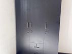 New 3 Door Black Melamine Cupboard