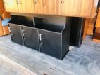 New 3 Door Black Melamine Pantry Cupboard