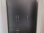 New 3 Door Black Melamine Wardrobes .