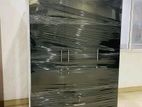 New 3 Door Black Melamine Wardrobes .