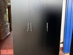 New 3 Door Black Melamine Wardrobes .