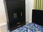 New 3 Door Black Melamine Wardrobes .