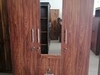 New 3 Door Cupboard with Mirror Melamine Wardrobe 6 X 4 Ft