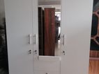 New 3 Door Melamine 6 x 4 ft White Colour Cupboard / Wardrobe Large