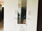 New 3 Door white Melamine Wardrobes with Mirror .