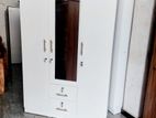 New 3 Door White Melamine Wardrobes with Mirror