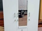 New 3 Door White Melamine Wardrobes with Mirror