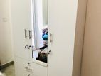 New 3 Door white Melamine Wardrobes with Mirror .
