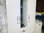 New 3 Door white Melamine Wardrobes with Side cupboard .