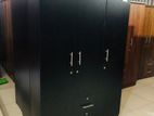 New 3D Fully Black Melamine Wardrobes