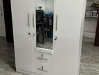 New 3D White Melamine Wardrobes with Mirror .