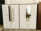 New 3D White Melamine Wardrobes with Mirror