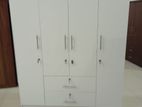 New (4 Door) Large White Melamine Cloth Cupboard