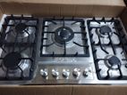 New 5 Gas Burner Built-in Cooker Hob (Silver)