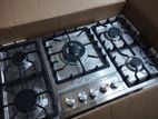 New 5 Gas Burner Built-in Cooker Hob - Stainless Steel