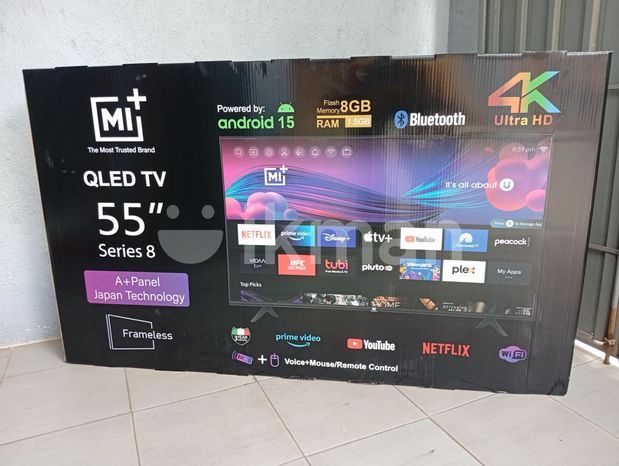 New 55" MI+ (Japan) QLED Smart Android 15 4K UHD TV Bluetooth