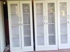 New 6*3 Ft white 2D Glass Door Cupboard .