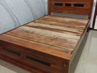 New 6*4 (72*48) Teak Box Double Bed