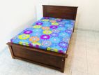 New 6*4 Ft Box Double Teak Bed And DL Mattresses