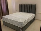 New 6*5 Ft 72"*60" Cushion Divan Bed with Spring Mattresses