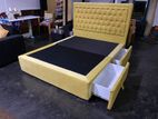 New 6*5 Ft 72*60 Queen Cushion Divan Bed with 2 Lockers