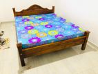 New 6*5 ft 72*60 Teak Bed And DL Mattresses .