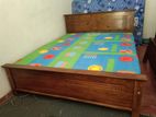 New 6*5 Ft 72*60 Teak Box Bed And DL Mattresses