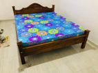New 6*5 ft 72*60 Teak Triple Queen Arch Bed and DL Mattresses