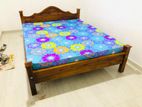 New 6*5 Ft 72*60 Teak Triple Queen Bed and Dl Mattresses