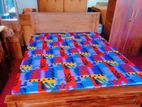 New 6*5 ft 72*60 Teak Triple Queen Box Bed And DL Mattresses