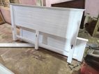 New 6*5 Ft 72*60 white Triple Queen Teak Box Bed .
