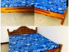 New 6*5 Ft Teak Bed And Mattresses Queen