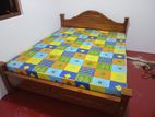 New 6*5 Ft Teak Queen Bed And DL Mattresses .72*60.