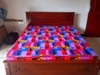 New 6*5 ft Teak Triple Queen Box Bed And DL Mattresses .