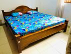 New 6*6 (72*72) Teak King Arch Bed and DL Mattresses