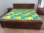 New 6*6 72*72 Teak King Box Bed and Piyestra Dl Mattresses