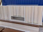 New 6D Ash White Wall Top Melamine Pantry Cupboard Set