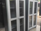 New 6x3 Glass Steel Office Cupboard Finishing (Rrr56)
