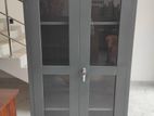 New 6x3 Size Glass Steel Office Cupboard Finishing (H11)