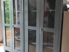 New 6x3 Size Glass Steel Office Cupboard (S8)
