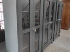 New 6x3 Size Glass Steel Office Cupboard (U8)