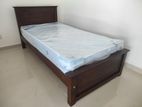 New 6x3 Teak Box Bed With Arpico Spring Mattress 7 Inches (W8)