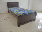 New 6x3 Teak Box Bed With Double Layer Mattress 1117