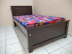 New 6x3 Teak Box Bed With Double Layer Mattress (Cc12)