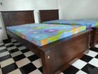 New 6x3 Teak Box Bed With Double Layer Mettress