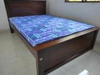 New 6x4 Teak Box Bed With Arpico Hybrid Mattress / 1120